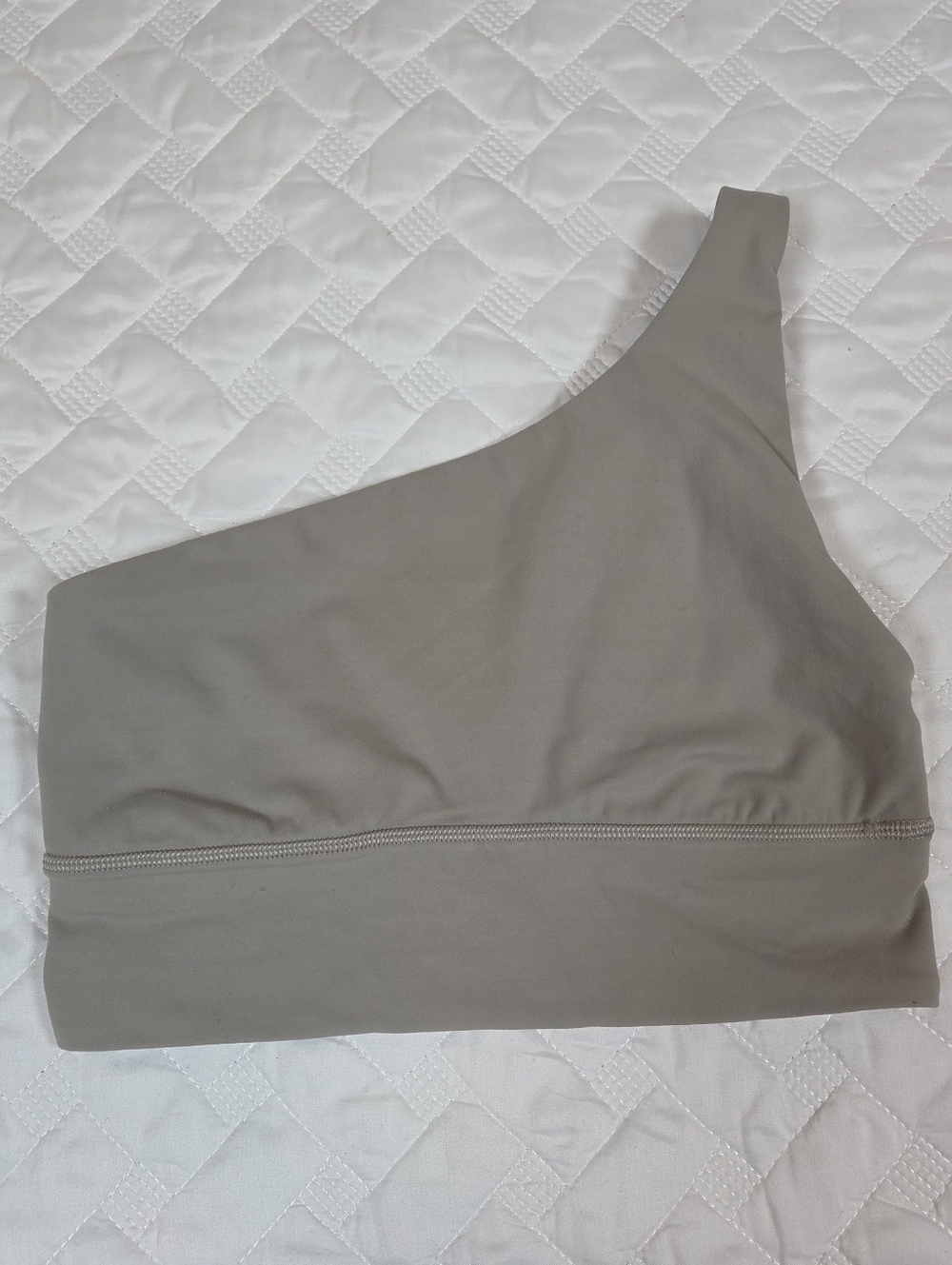 Lululemon Align Asymmetrical Bra Gray Light Support A B Cup Size 6